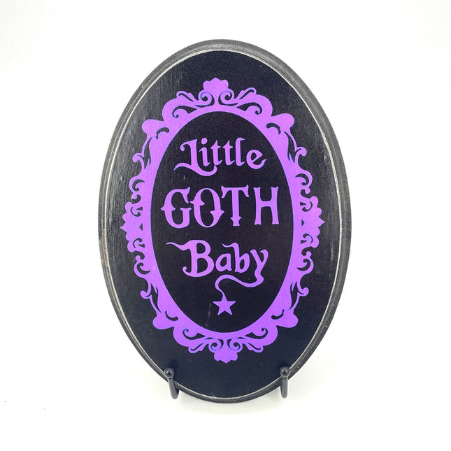 Goth baby wall plaque