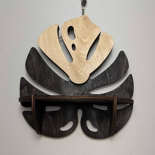 HD - Monstera Leaf Wall Shelf