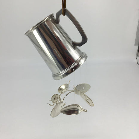Wind Chime Pewter Beer Mug w