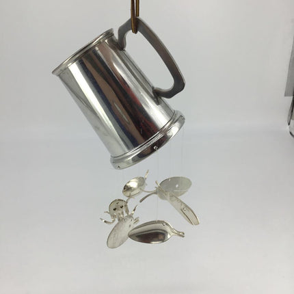 Wind Chime Pewter Beer Mug w