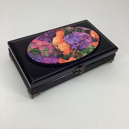 Black Bright Floral Box