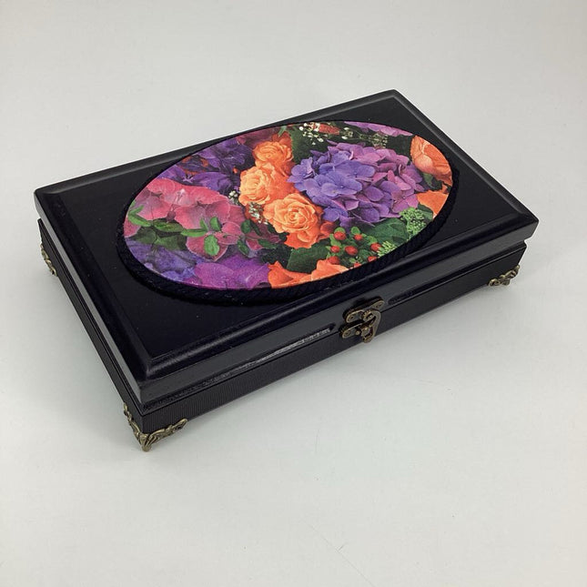 Black Bright Floral Box