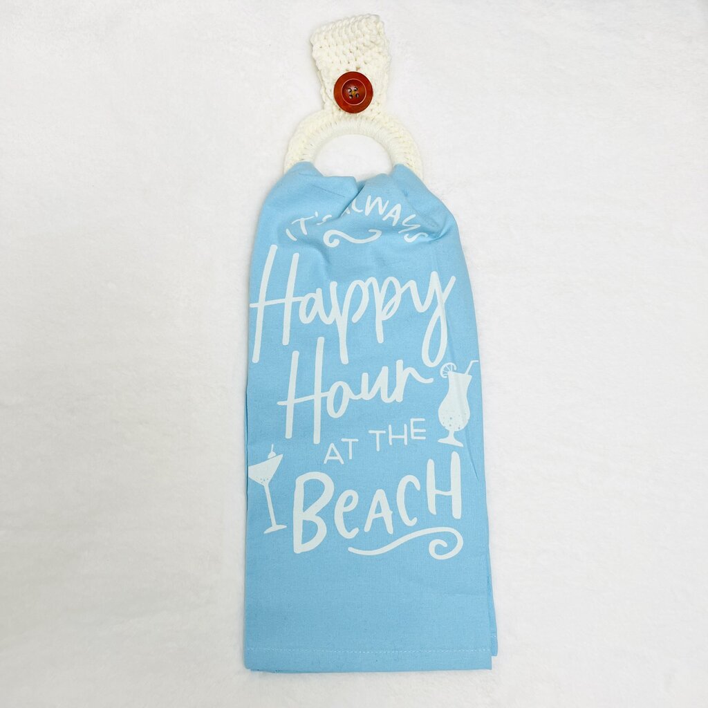 Hanging Towel Set - It's Always Happy Hour at the Beach