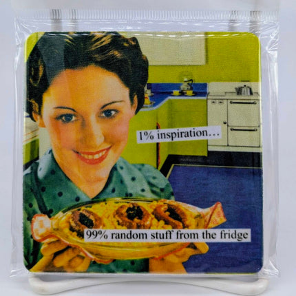 Coaster - 1% inspiration...99% random stuff from the fridge