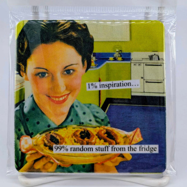 Coaster - 1% inspiration...99% random stuff from the fridge