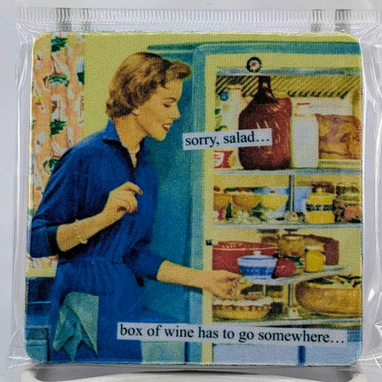 Sorry, salad ... box of wine has to go somewhere
