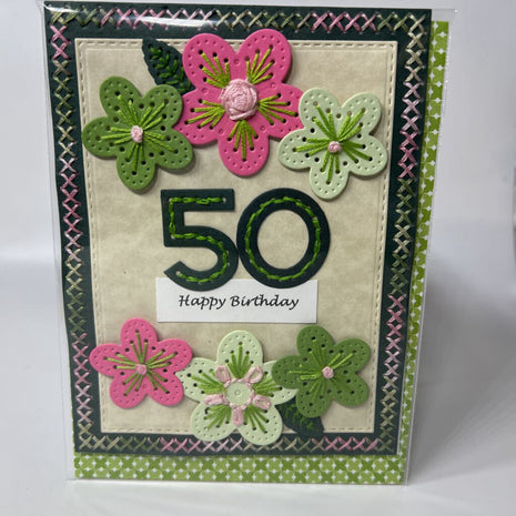 50th Stitched Card
