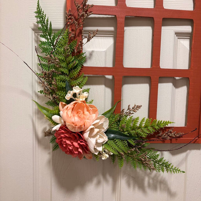 Window frame with Sola Wood Flowers