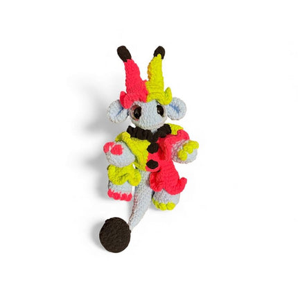 Crocheted jester dragon