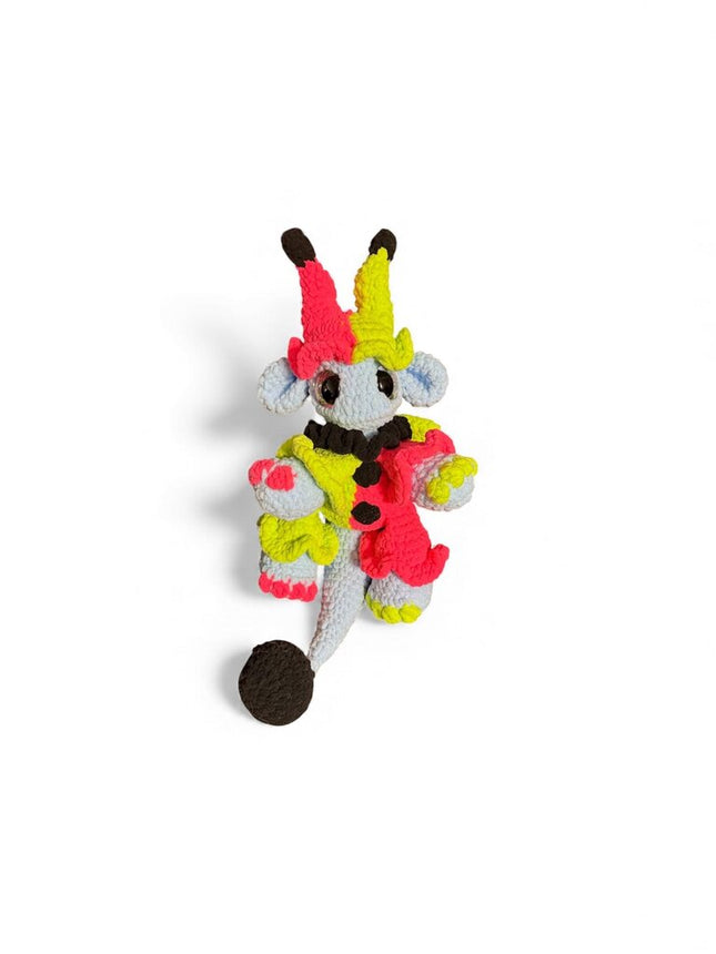 Crocheted jester dragon