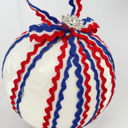Red white and blue ornament