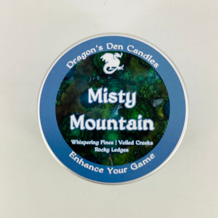 MISTY MOUNTAIN - Tin - Dragon's Den Candles