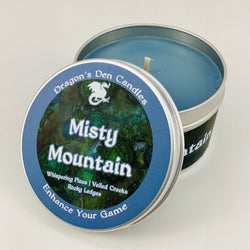 MISTY MOUNTAIN - Tin - Dragon's Den Candles - view 1