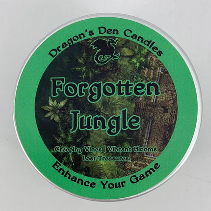 FORGOTTEN JUNGLE - Tin - Dragon's Den Candles
