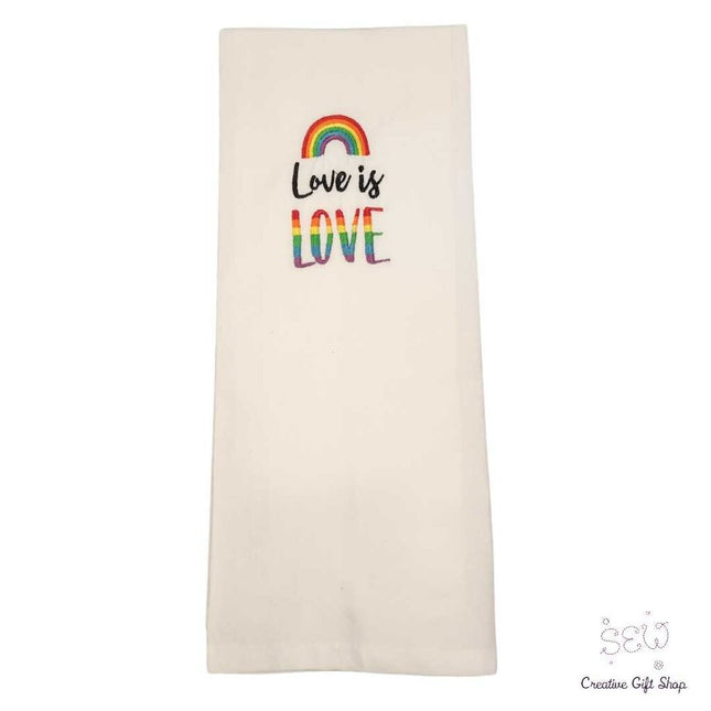 Love is Love Embroidered Towel