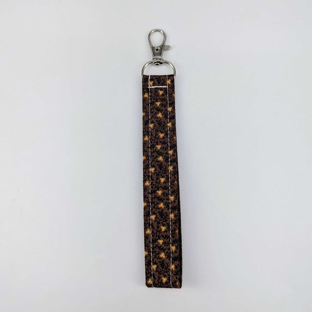 045 Light Blue Gingham Keychain
