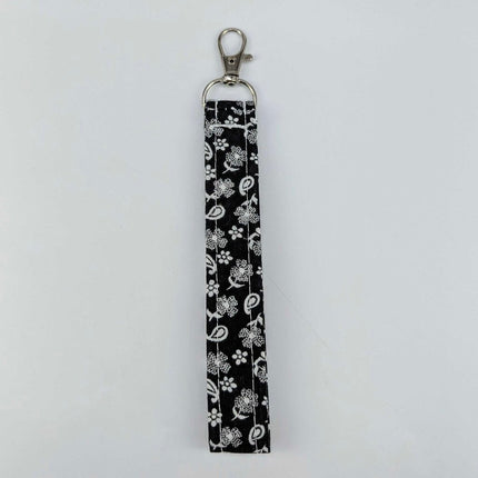 043 Brown Floral Keychain