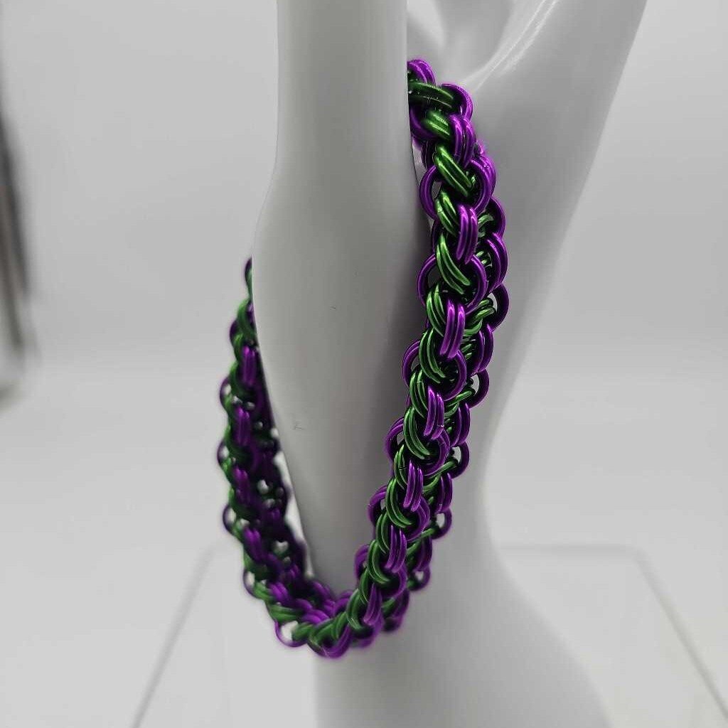 8 inch Purple and Green KVB bracelet