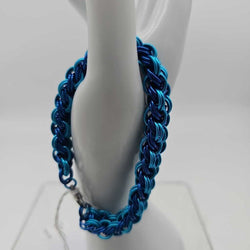 8 inch Blue and turquoise KVB bracelet - view 2