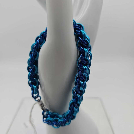 8 inch Blue and turquoise KVB bracelet