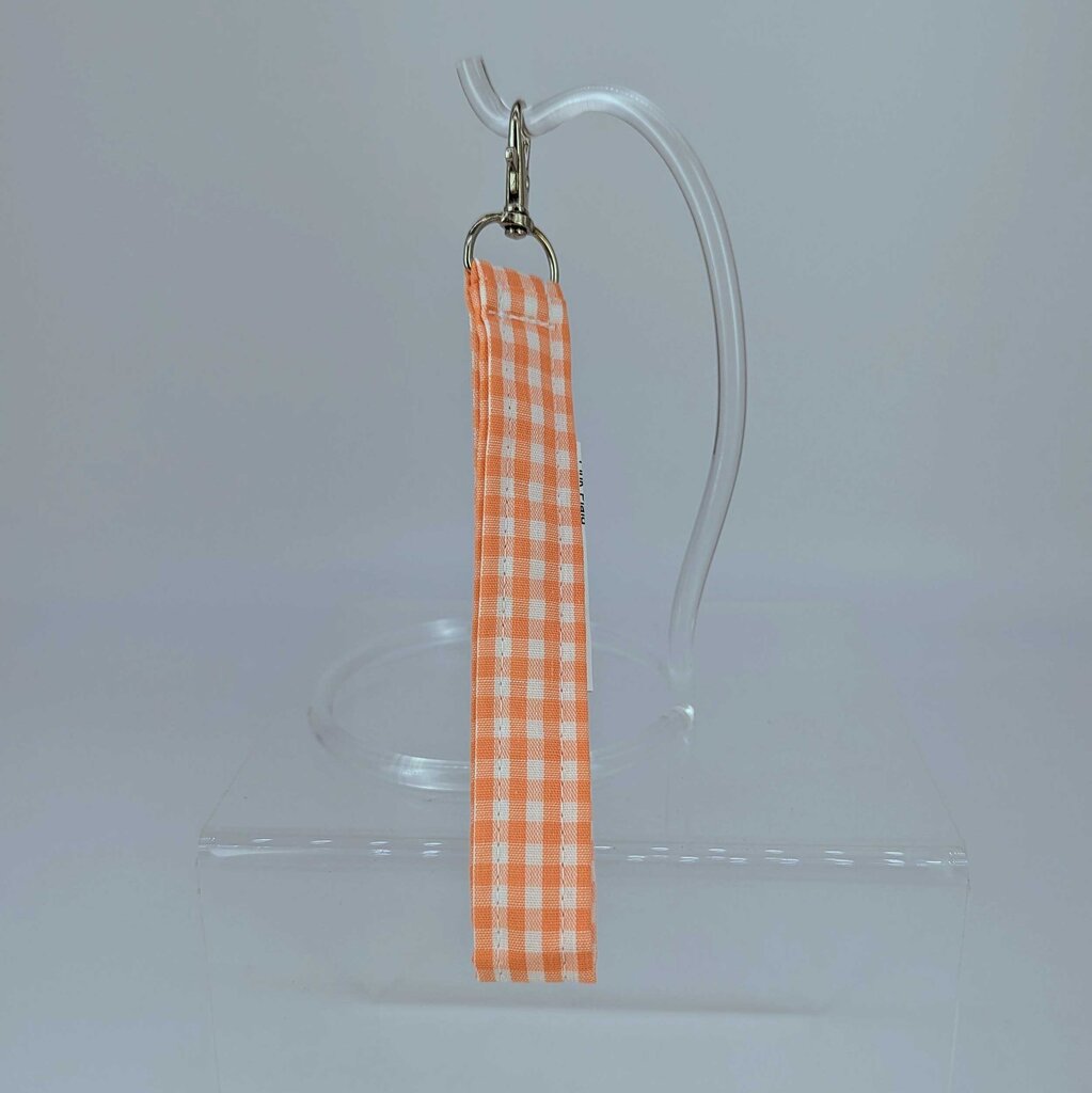 039 Large Green Gingham Keychain