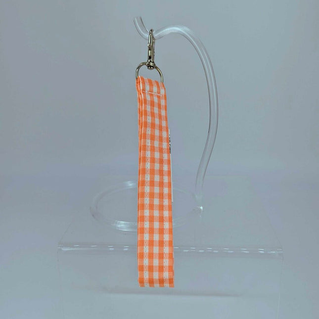 039 Large Green Gingham Keychain