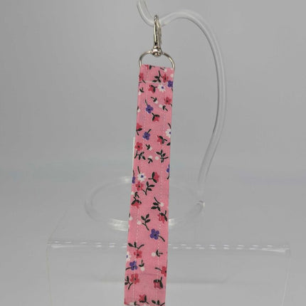 035 Large Pink Gingham Keychain