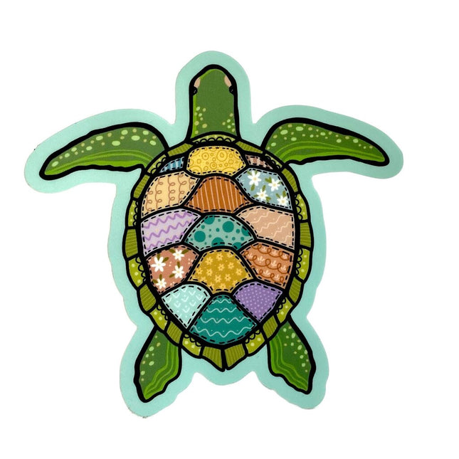 Patchwork turtle sticker