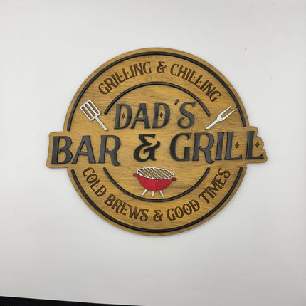 Dad's Bar & Grill Sign