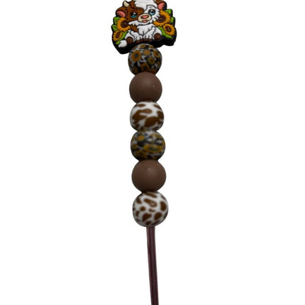 Ergonomic crochet hook 3.5mm cow sunflower