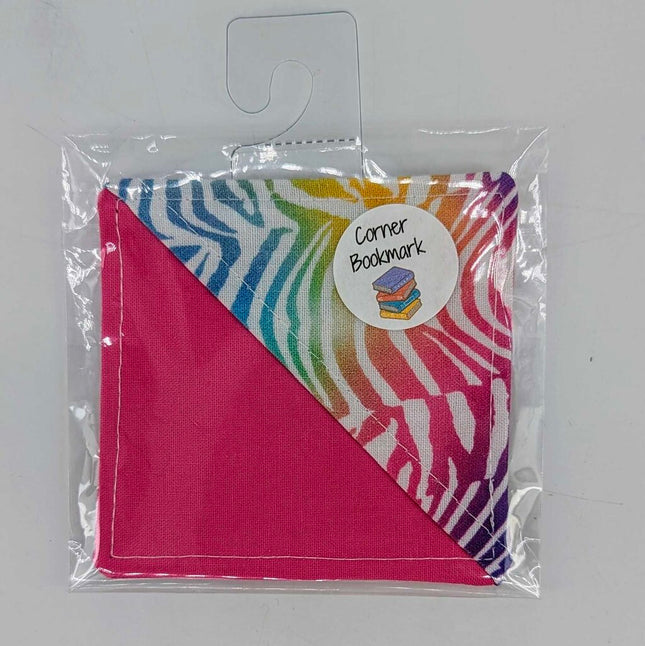 CORNER BOOKMARK - Rainbow Zebra