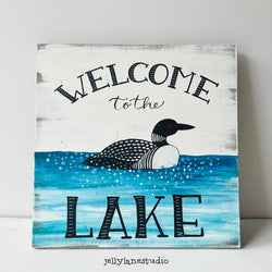 LOON LAKE LIFE RUSTIC SIGN - view 1