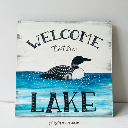 LOON LAKE LIFE RUSTIC SIGN