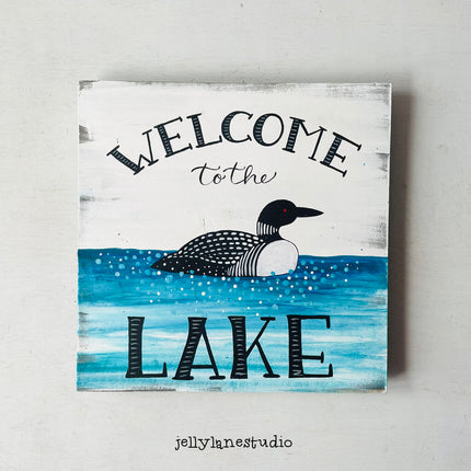 LOON LAKE LIFE RUSTIC SIGN