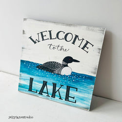 LOON LAKE LIFE RUSTIC SIGN - view 2