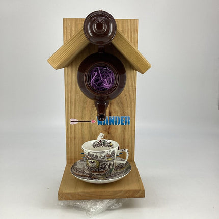 teacup and tea pot bird houses