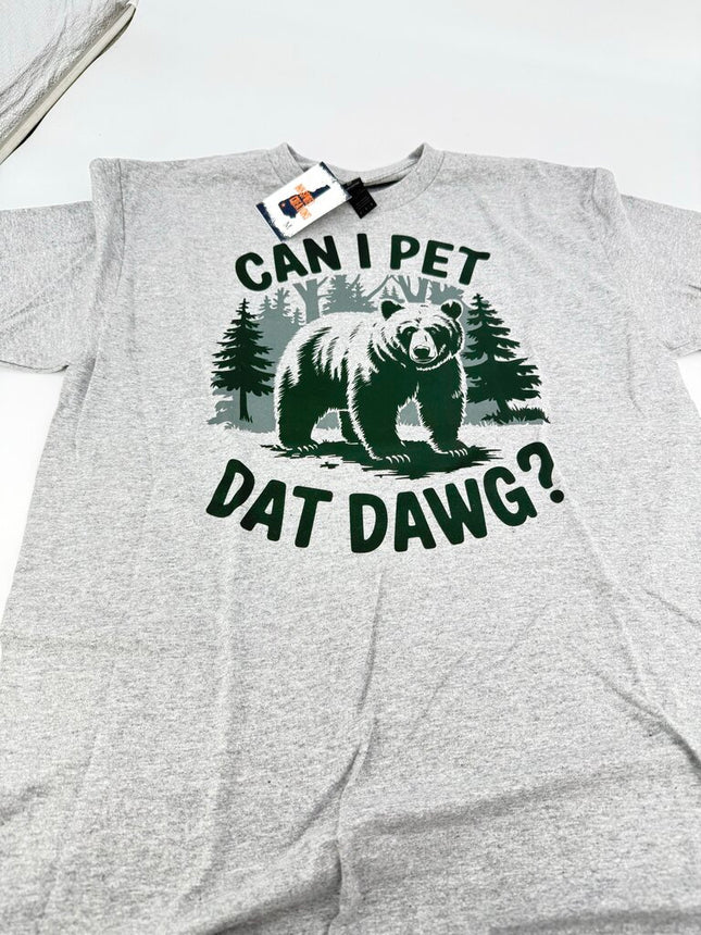 Can I Pet Dat Dawg Grey T-Shirt