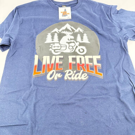 Live Free Ride Blue T-Shirt