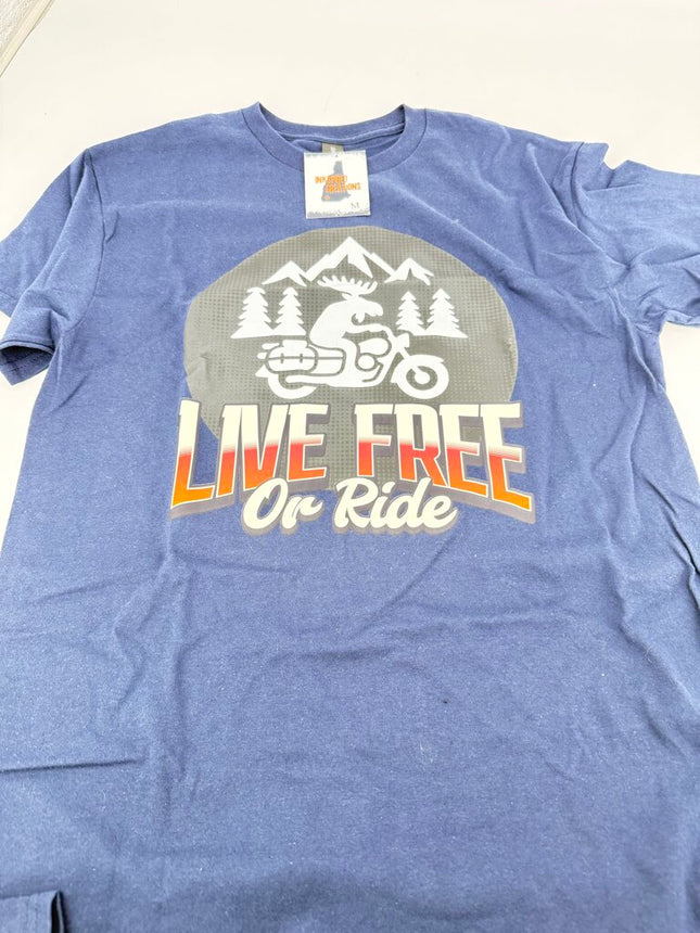 Live Free Ride Blue T-Shirt