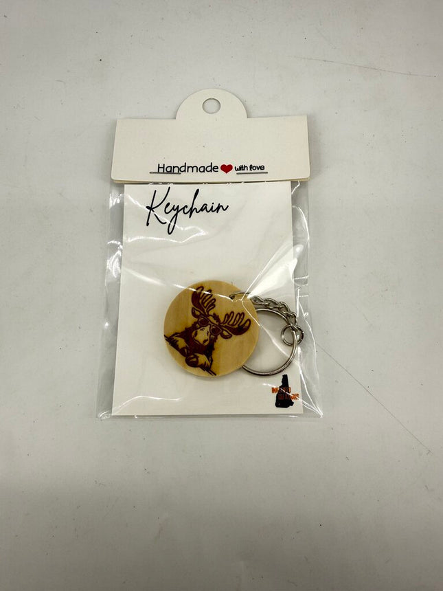 Moose in Sunglasses Keychain