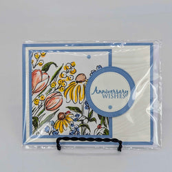 Mixed Media Floral Boho Blue - view 1