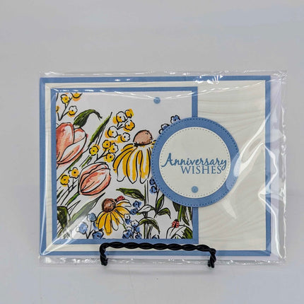 Mixed Media Floral Boho Blue