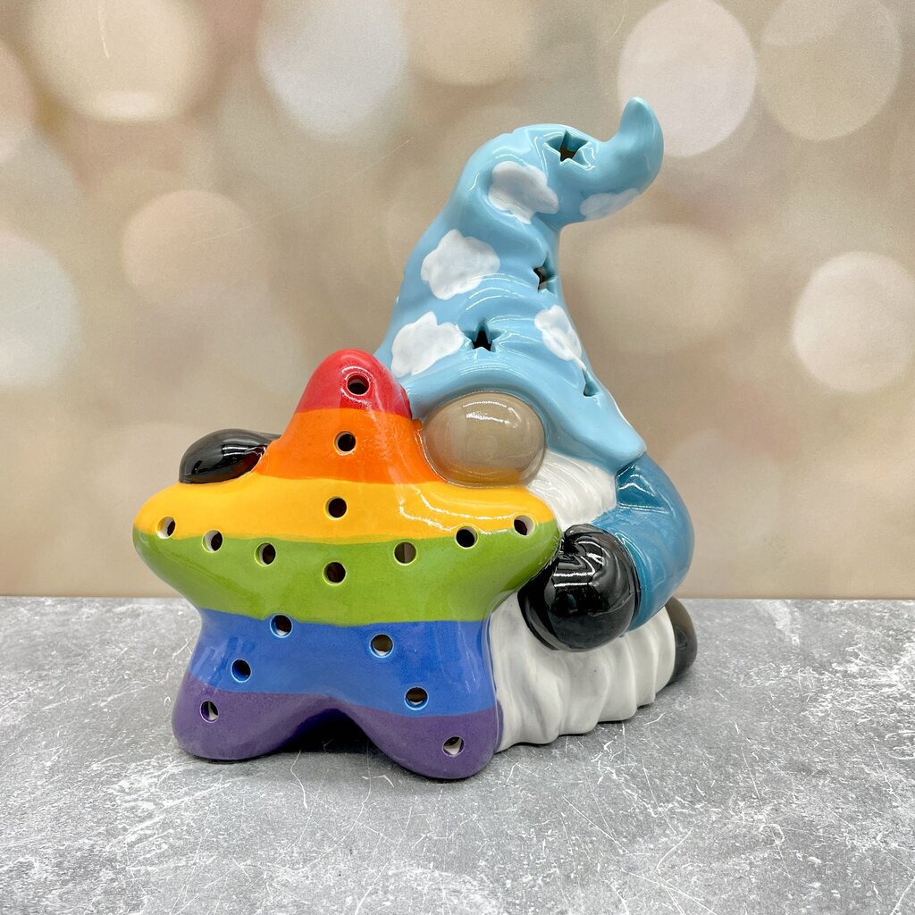 Gnome Star Lantern Rainbow