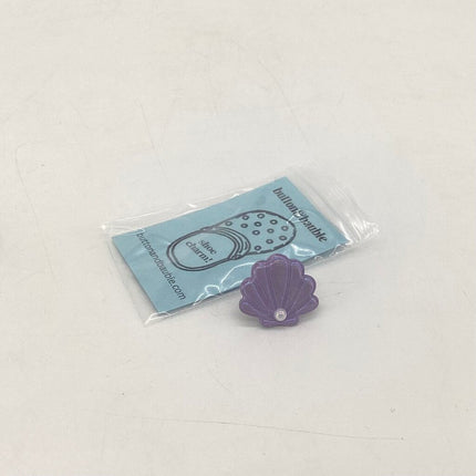 Sparkly Seashell Shoe Charm