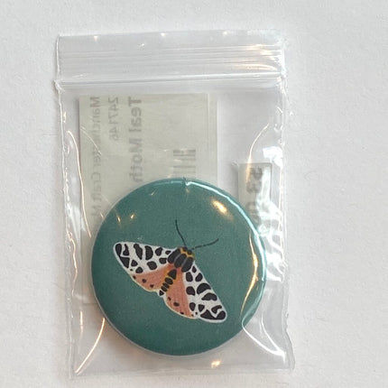 Teal Moth Pin