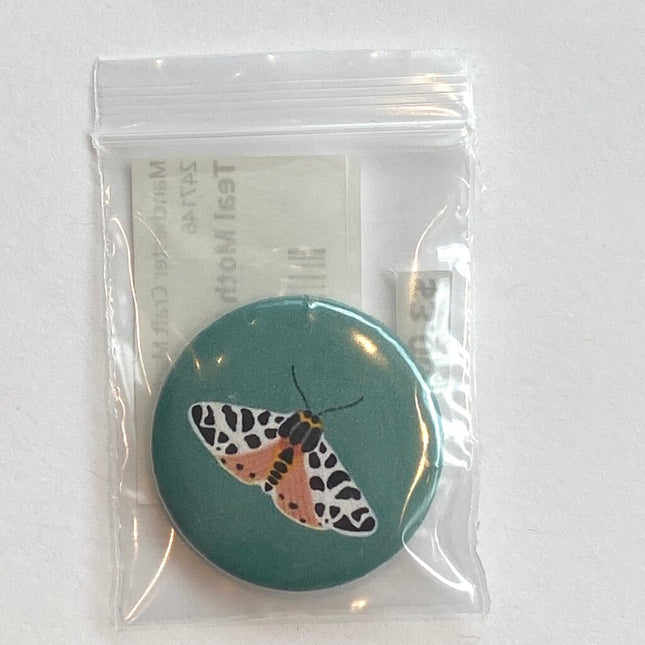 Teal Moth Pin