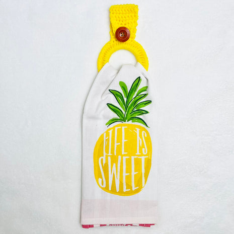 Hanging Towel Set - Life is Sweet with Pineapple