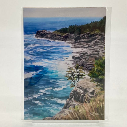 Rock Hopping - Coastal Landscape 5x7 Art Print