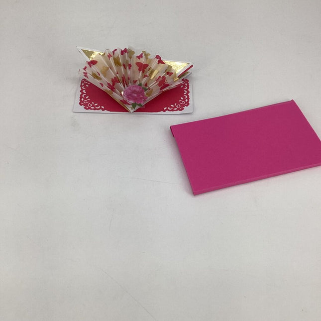 Pop Up Faan Card/Vellum Butterflies
