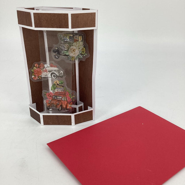 Hexagonal Pop Out Card/Classic Cars